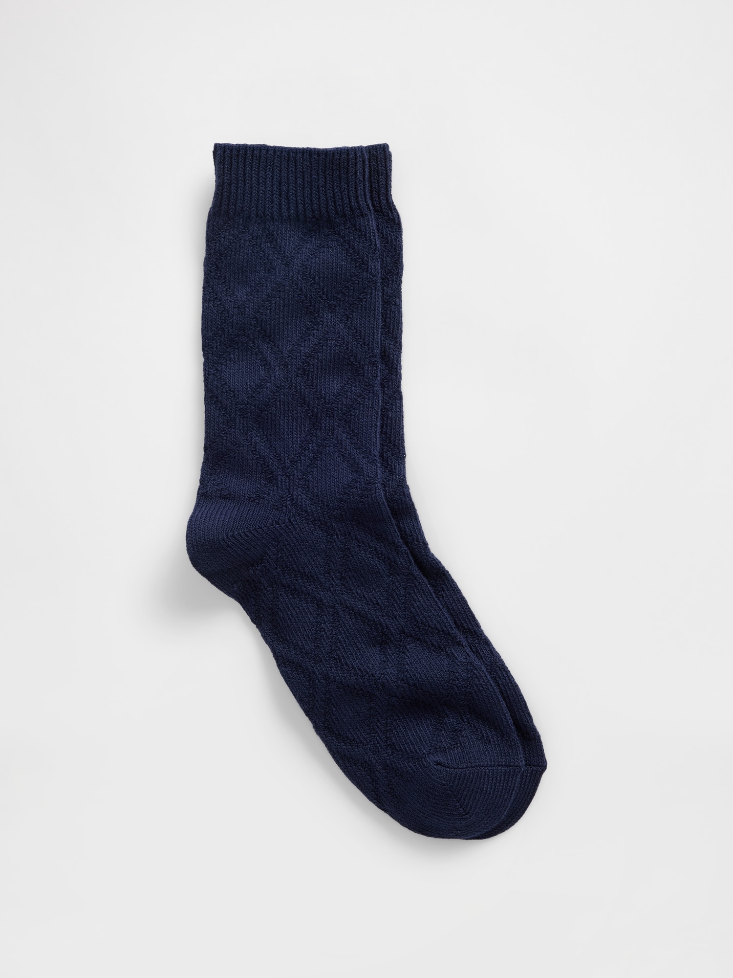 Cable-Knit Crew Socks