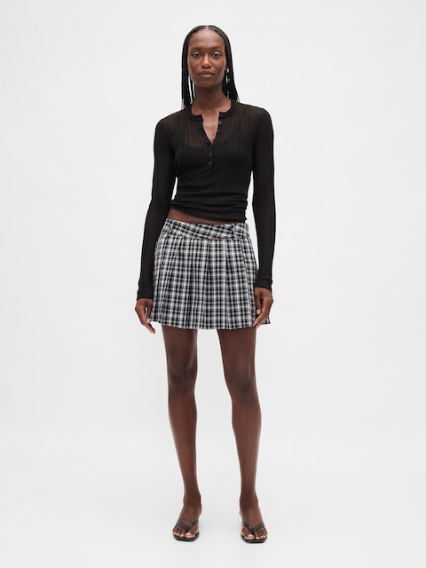 Pleated Mini Skort