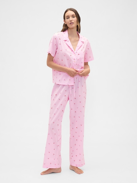 Print Poplin PJ Pants
