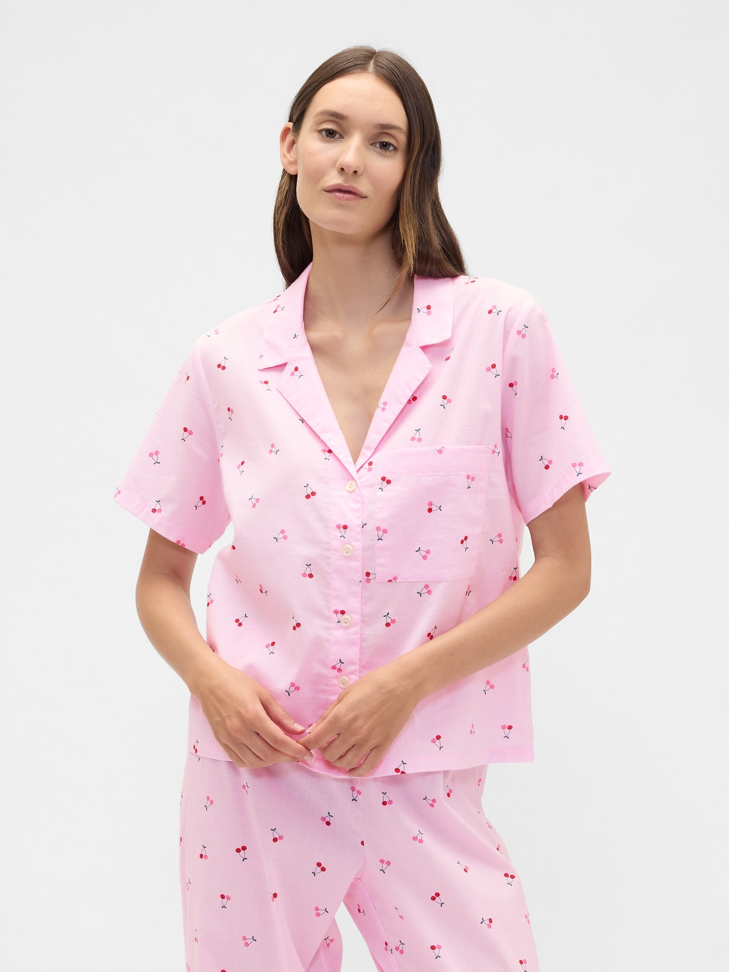 Print Poplin PJ Shirt