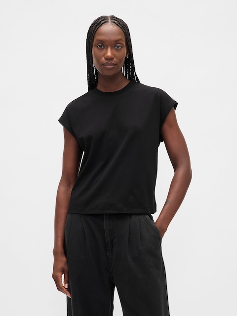 Supima® Cotton Relaxed Crop T-Shirt