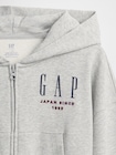 30th アニバーサリー フレンチテリー GAPロゴ ジップアップパーカー (キッズ)-4