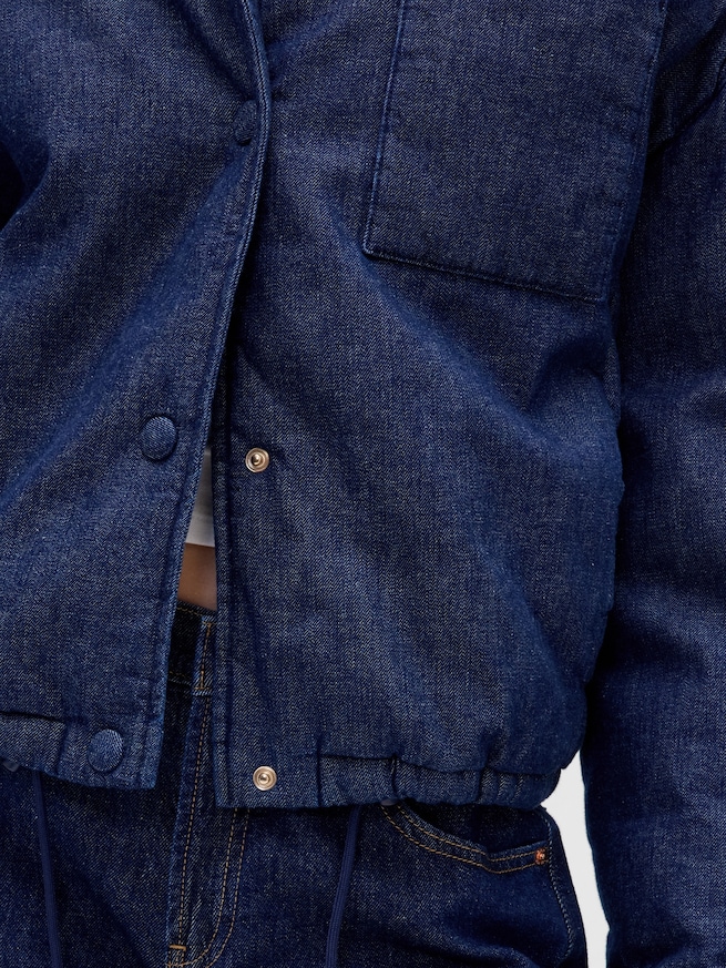 デニム パファージャケット-3