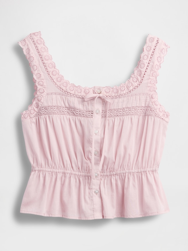 レーストリミング ぺプラム トップス-4