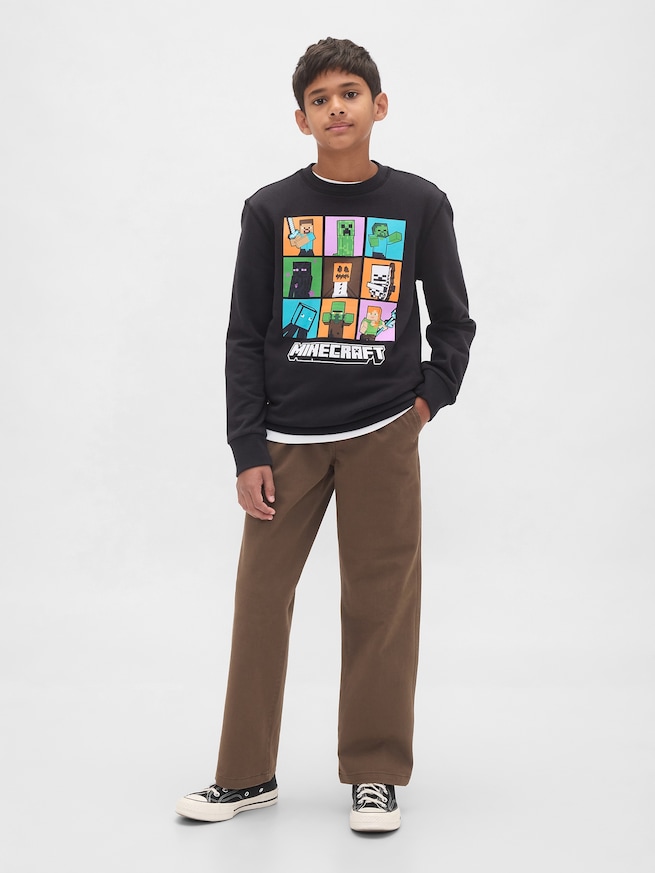 GapKids | マインクラフト グラフィック スウェットシャツ-3