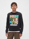 GapKids | マインクラフト グラフィック スウェットシャツ-0