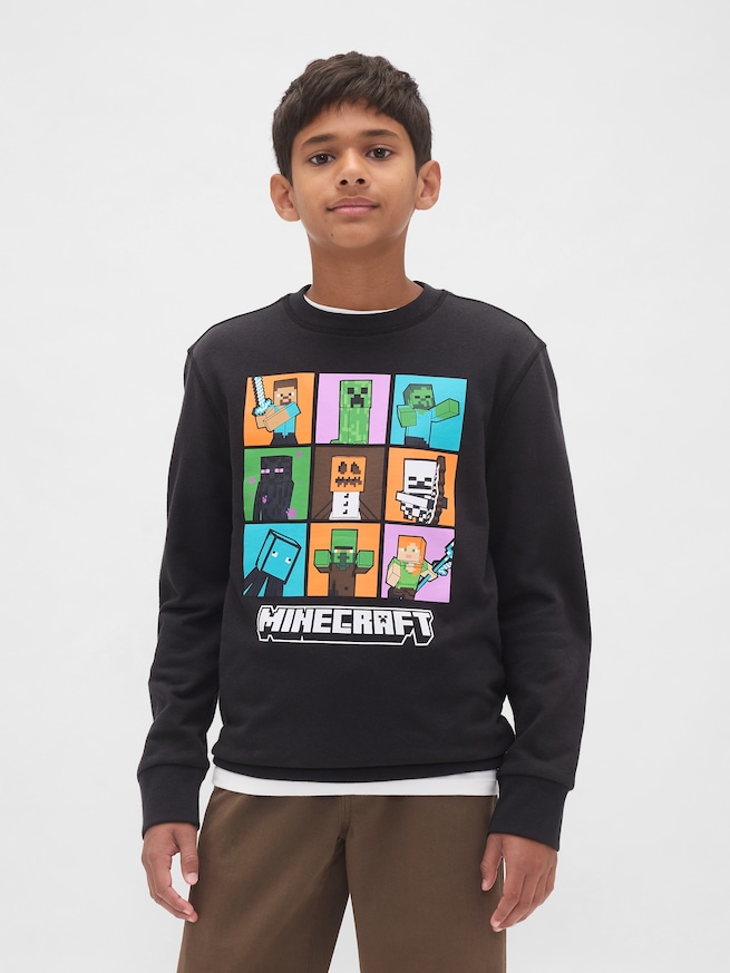 GapKids | マインクラフト グラフィック スウェットシャツ-0