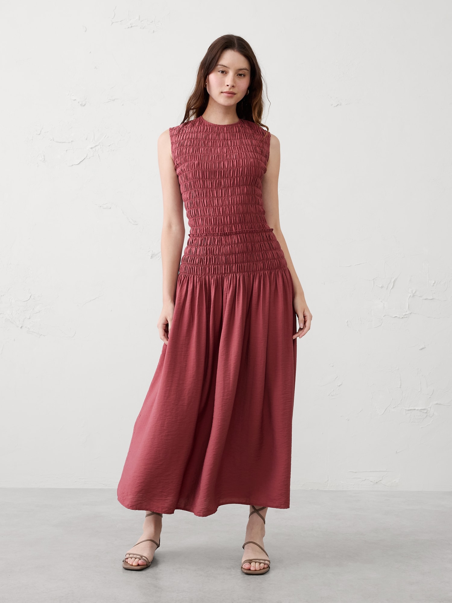 Smocked Bodice Maxi Dress