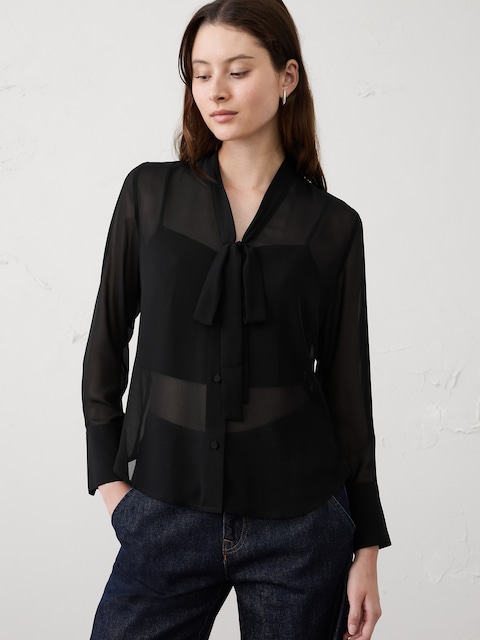 Tie-Neck Blouse