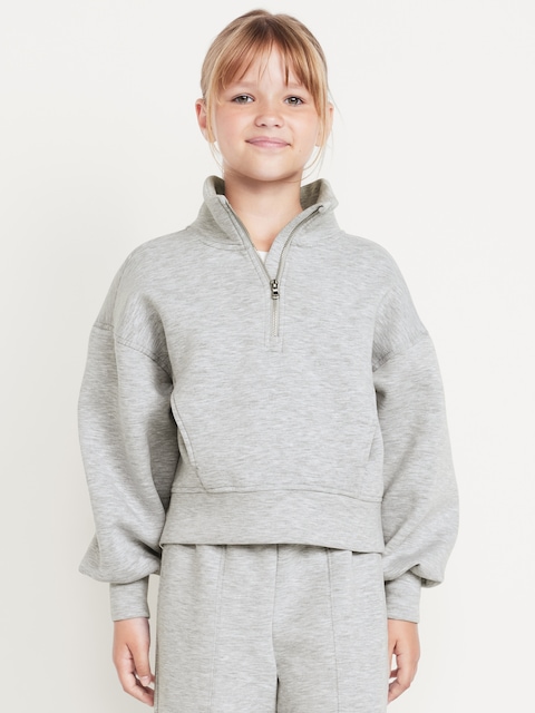 Half-Zip Bounce Fleece Pullover Sweatshirt for Girls