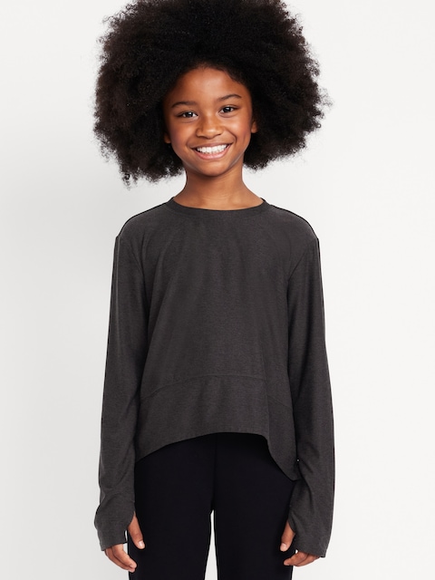 CloudMotion Long-Sleeve Performance T-Shirt for Girls