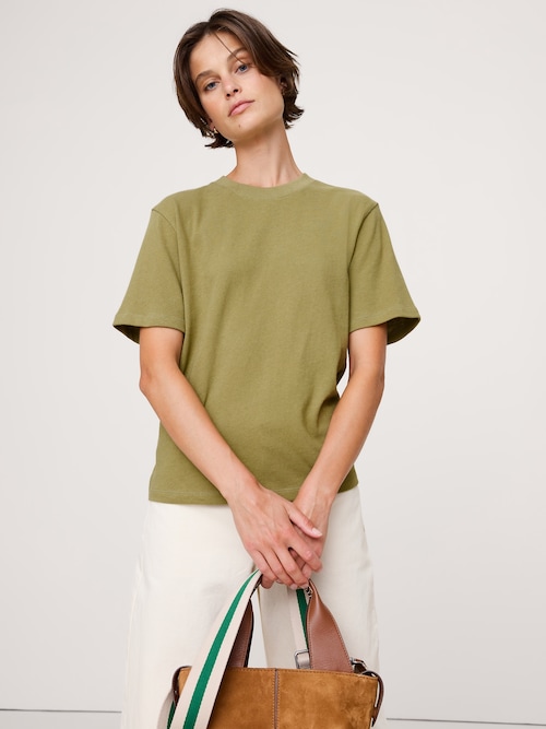 リラックス ジャージーコットン クルーネックTシャツ
