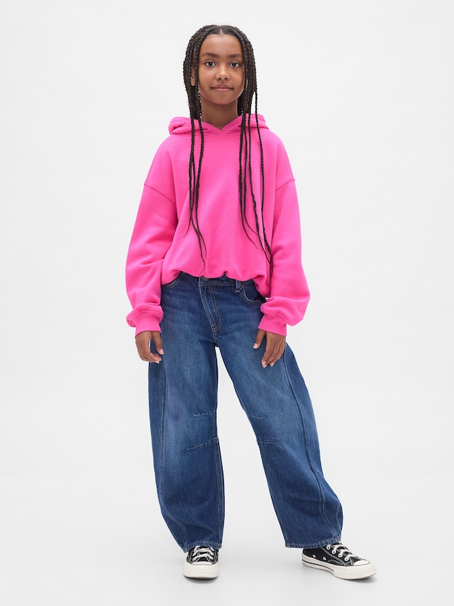 ヴィンテージソフト オーバーサイズ バブルパーカー (キッズ)-3