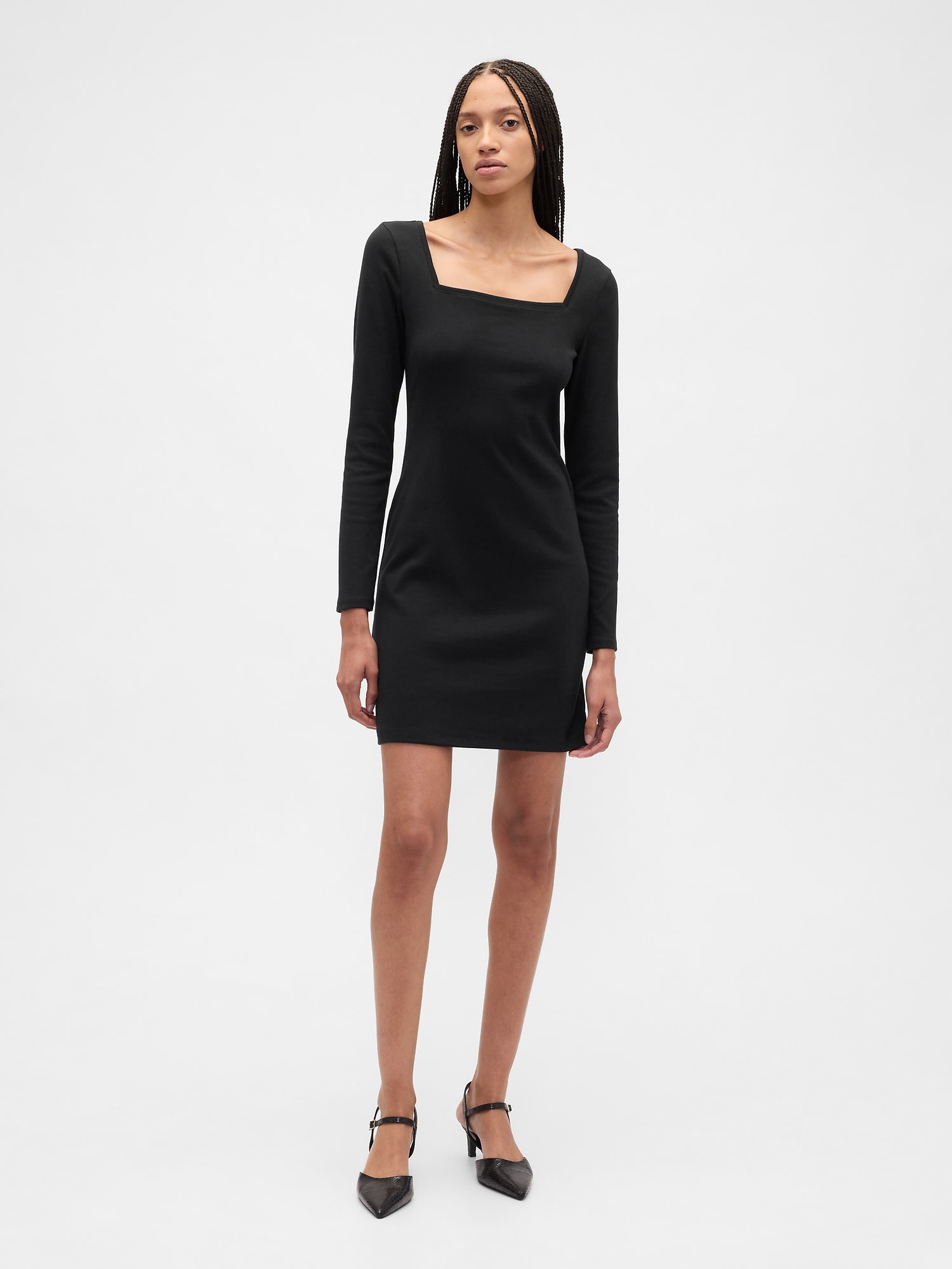 Squareneck Mini Dress