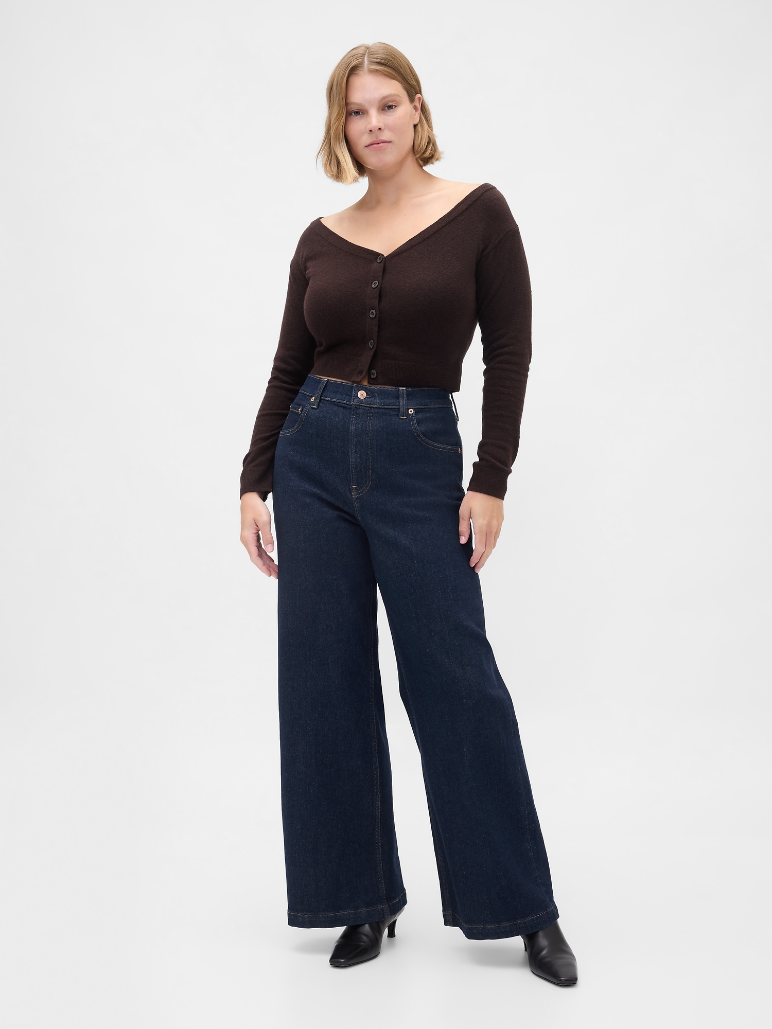 GAP ウォッシュウェル ハイライズ ストライド ワイドデニム ウォッシュウェル ハイライズ ストライド ワイドデニム