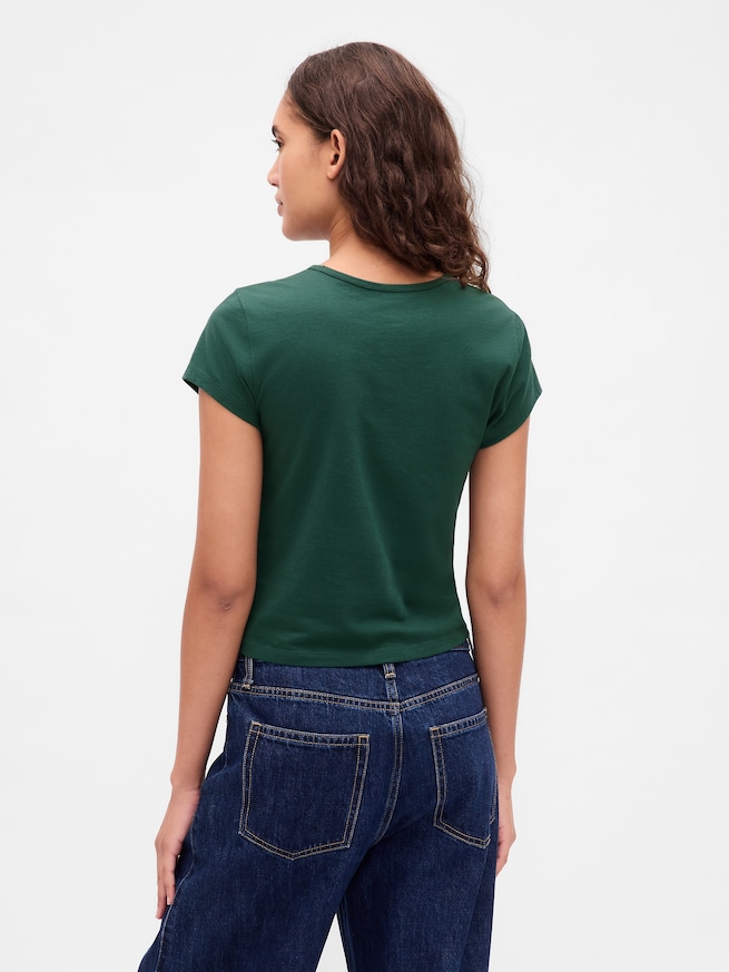 コットンジャージー クロップド GAPロゴTシャツ-2