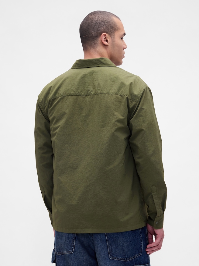 オーバーサイズ ナイロン シャツジャケット-2