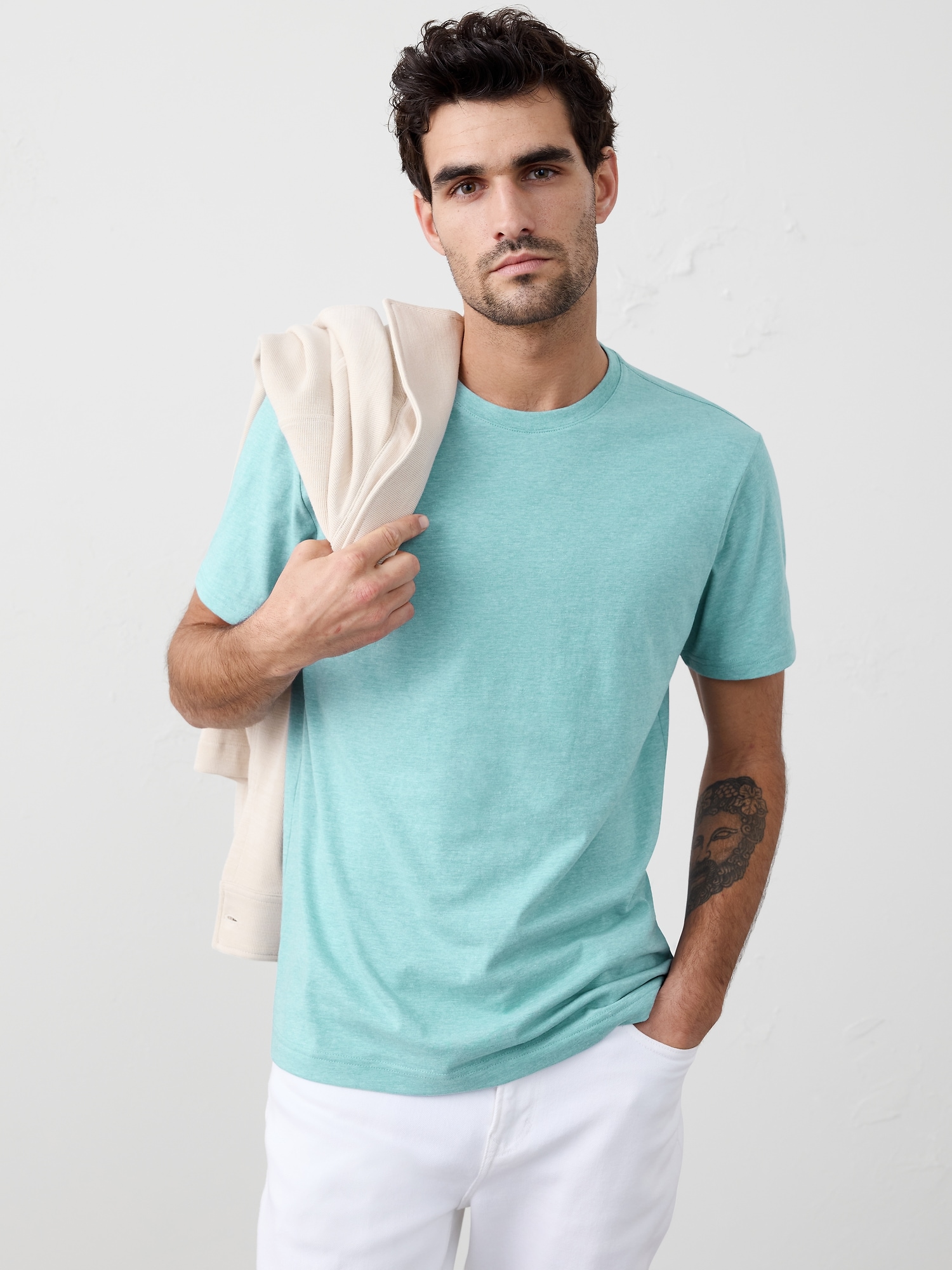 Standard-Fit Premium Wash Crew-Neck T-Shirt