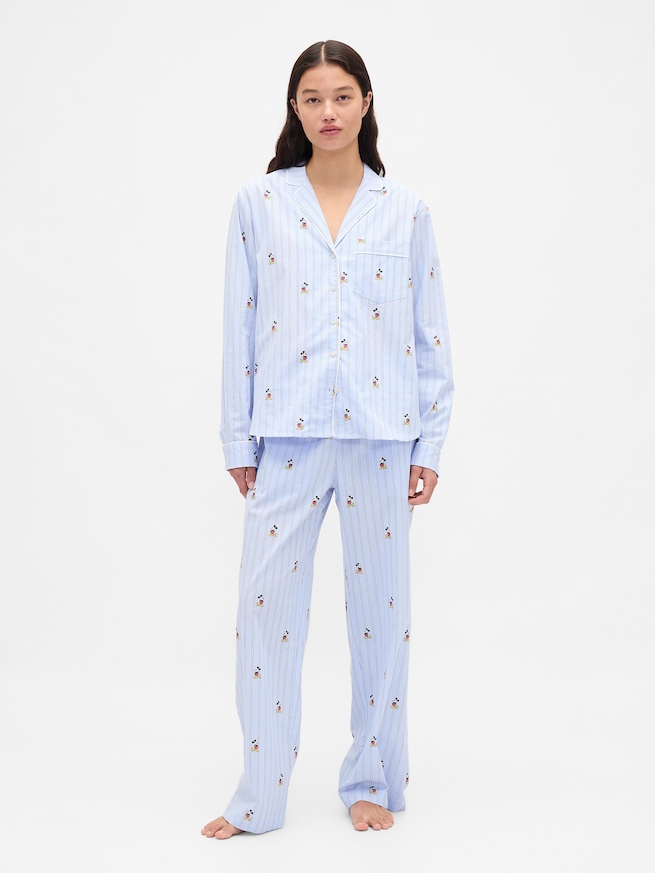 Gap × ディズニー ポプリン パジャマパンツ-0