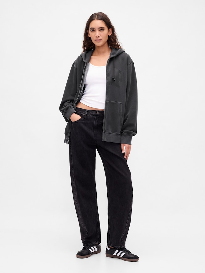 GAPアーチロゴ フルジップ パーカー(ユニセックス)-5