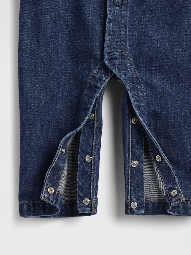 デニム くまさん GAPロゴ カバーオール (ベビー)-3