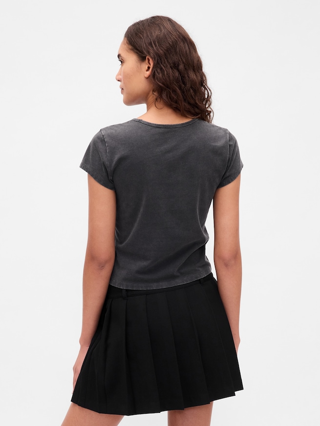 コットンジャージー クロップド GAPロゴTシャツ-2