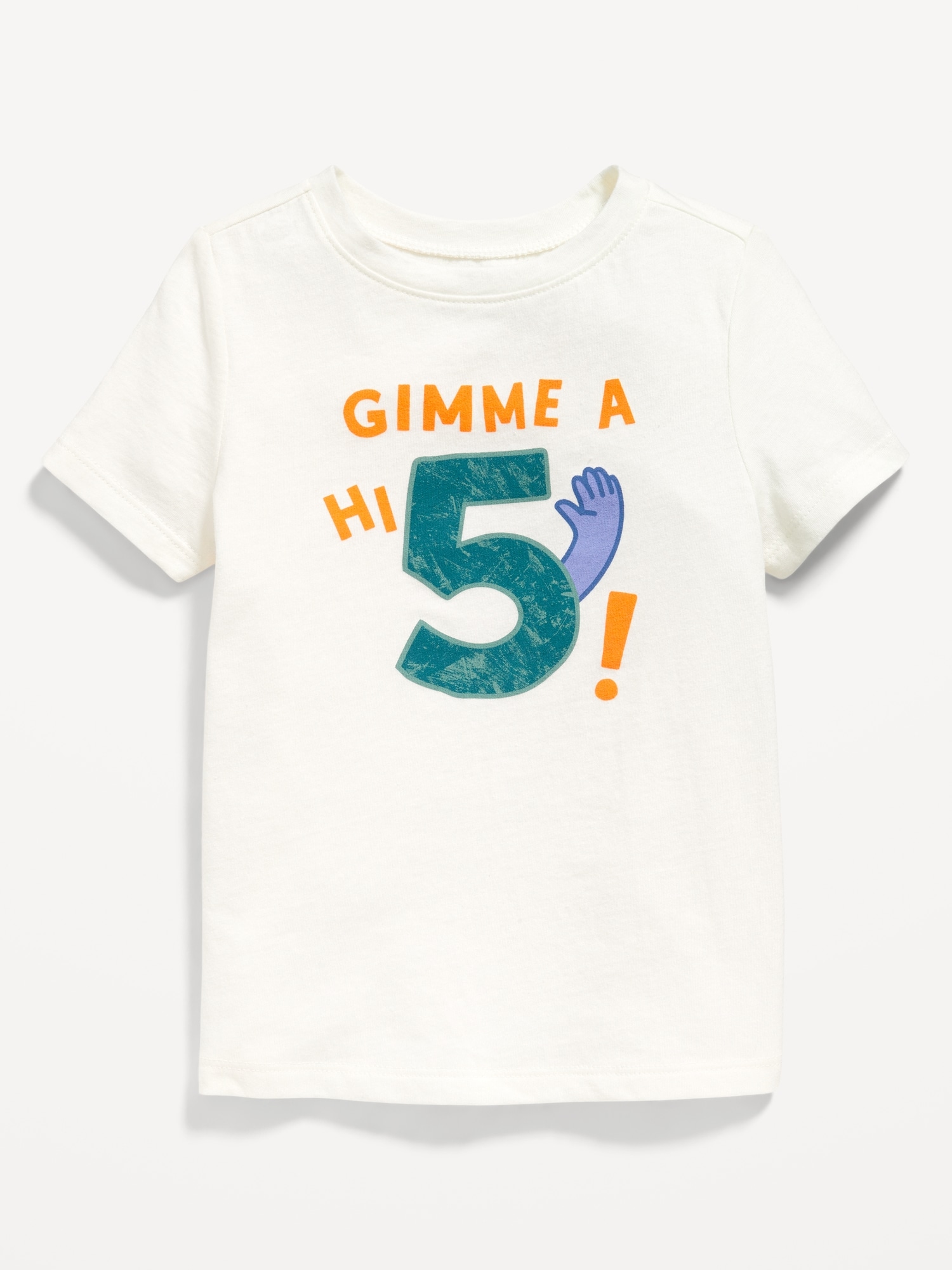 T-SHIRT À MANCHES COURTES À IMPRIMÉ D'ANNIVERSAIRE UNISEXE POUR TOUT-PETIT