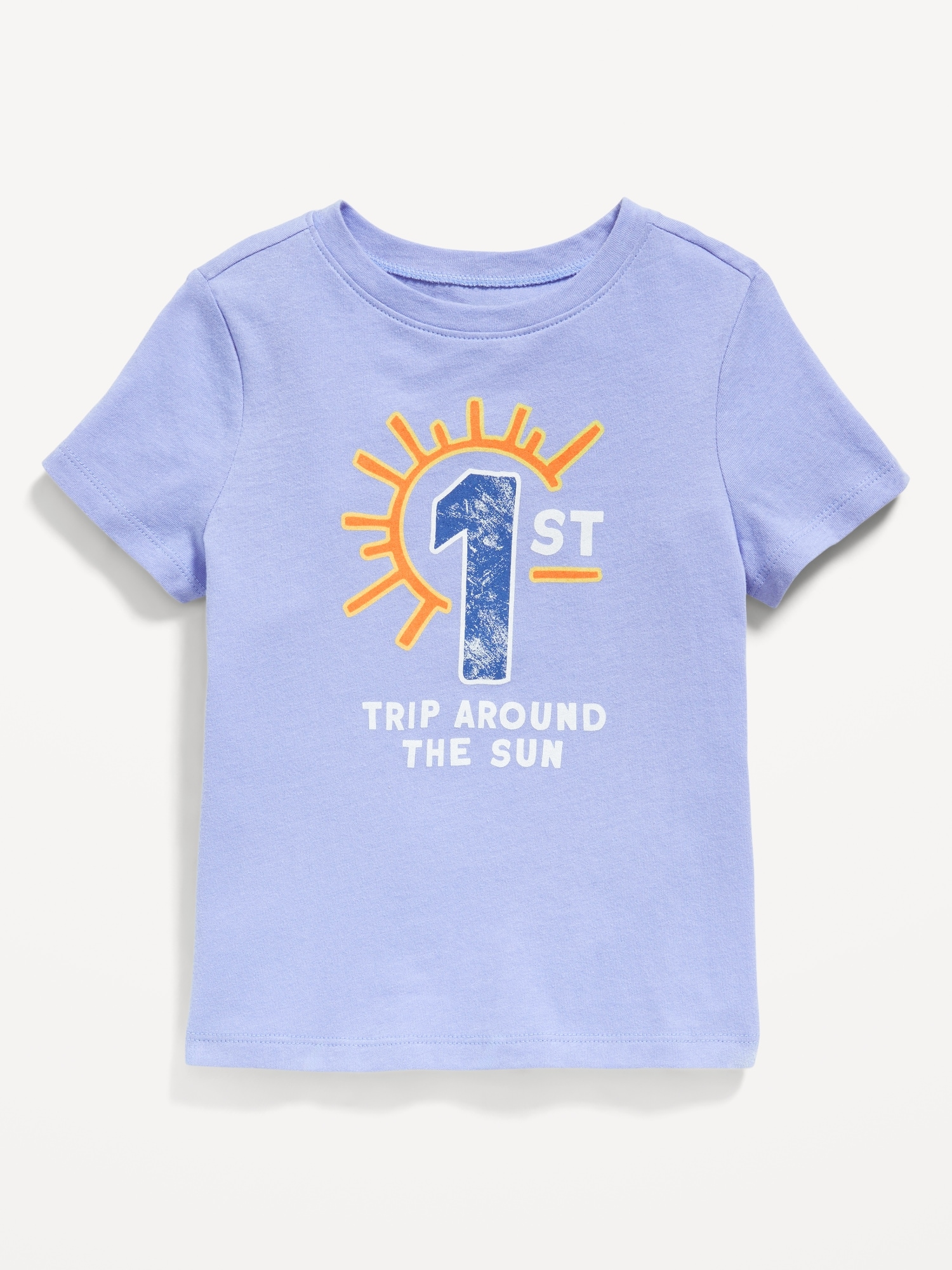 T-SHIRT À MANCHES COURTES À IMPRIMÉ D'ANNIVERSAIRE UNISEXE POUR TOUT-PETIT