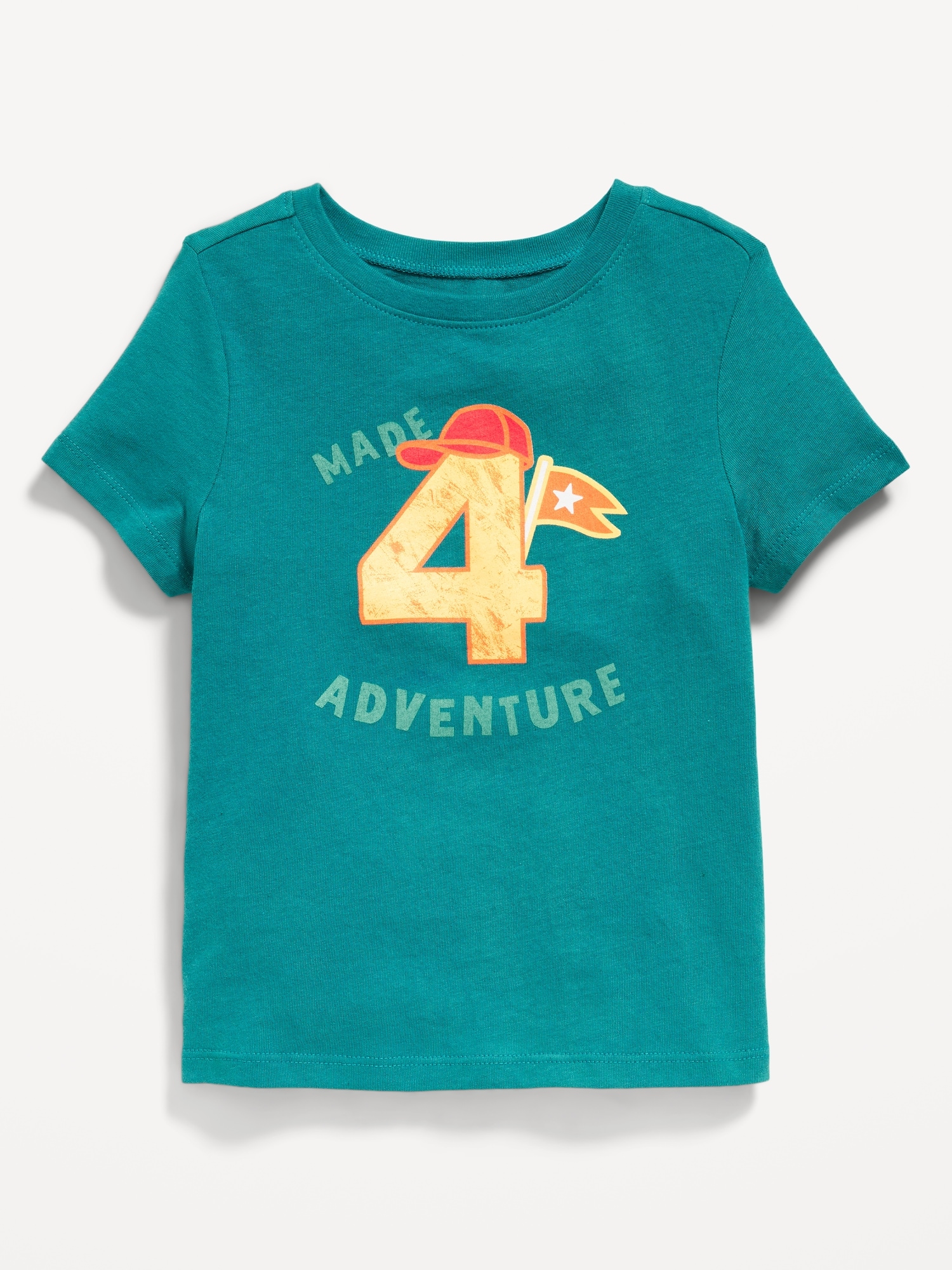 T-SHIRT À MANCHES COURTES À IMPRIMÉ D'ANNIVERSAIRE UNISEXE POUR TOUT-PETIT