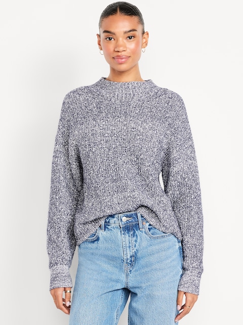 SoSoft Cropped Mock-Neck Sweater