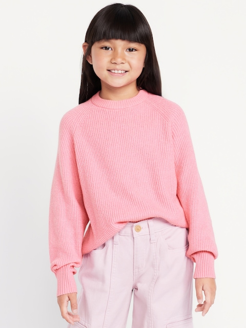 SoSoft Long-Sleeve Ribbed Sweater for Girls