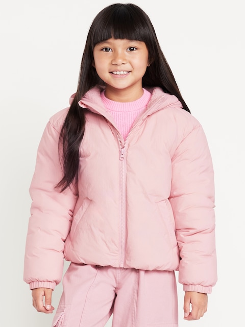 Water-Resistant Puffer Jacket for Girls