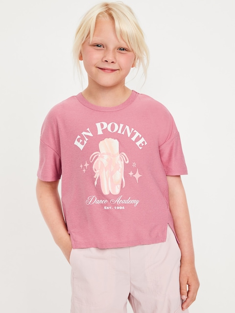 T-SHIRT COURT PERFORMANCE NUAGESPORT À IMPRIMÉ POUR FILLE