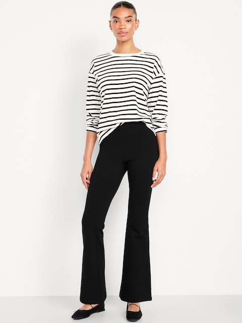 High-Waisted Fleece-Lined Flared Leggings