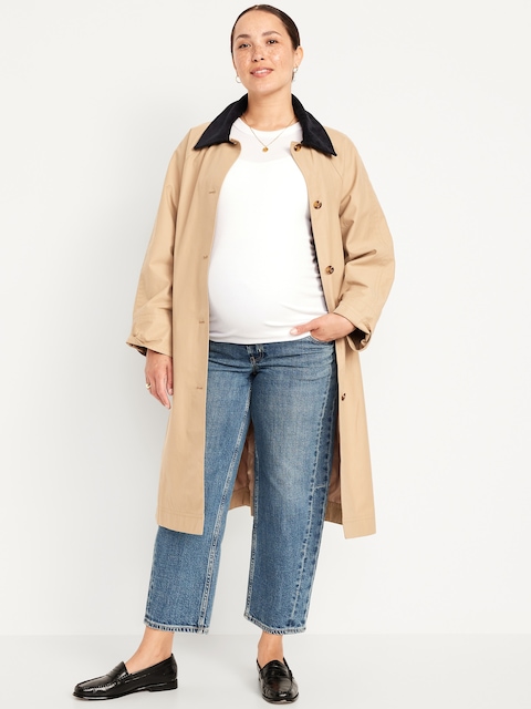 Maternity Full Panel Barrel Ankle Jeans