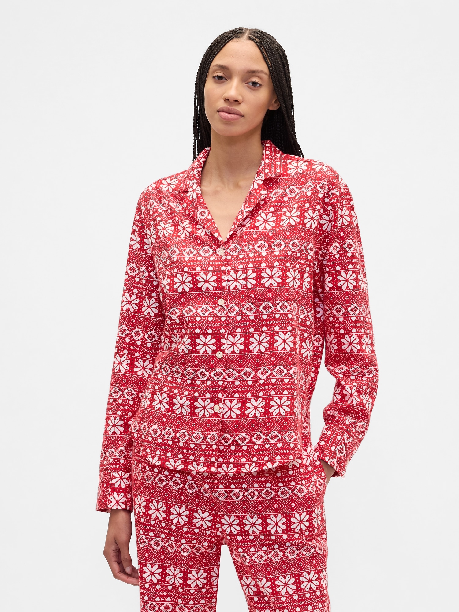 Relaxed Flannel Sleep Shirt