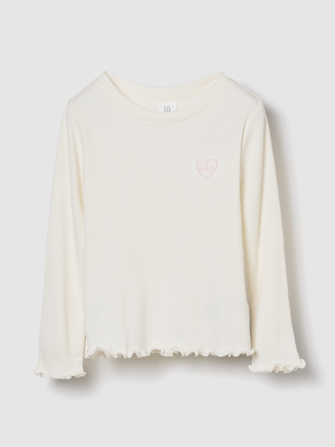 babyGap リブ クルーネックTシャツ-0