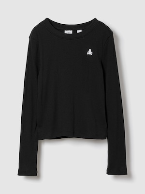 リブ クルーネック Tシャツ (キッズ)
