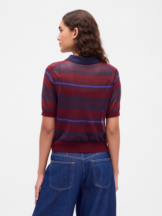 シアー クロップド ポロセーター-2