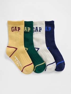 GAPロゴ クルーソックス 4足セット (幼児・ベビー)