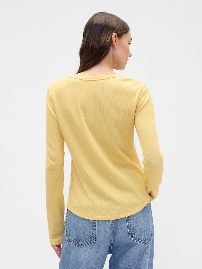 ワッフルニット クルーネックTシャツ-1