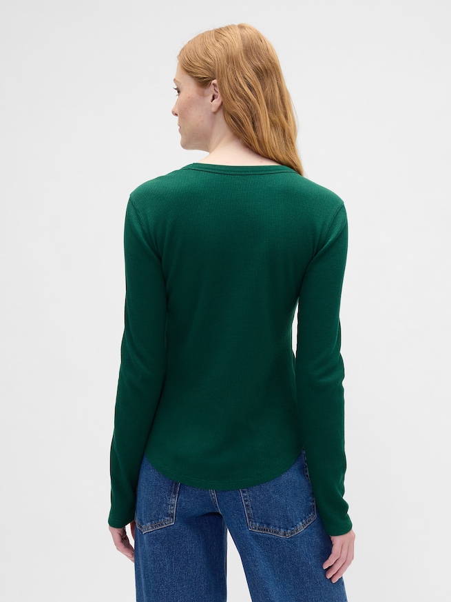 ワッフルニット クルーネックTシャツ-1