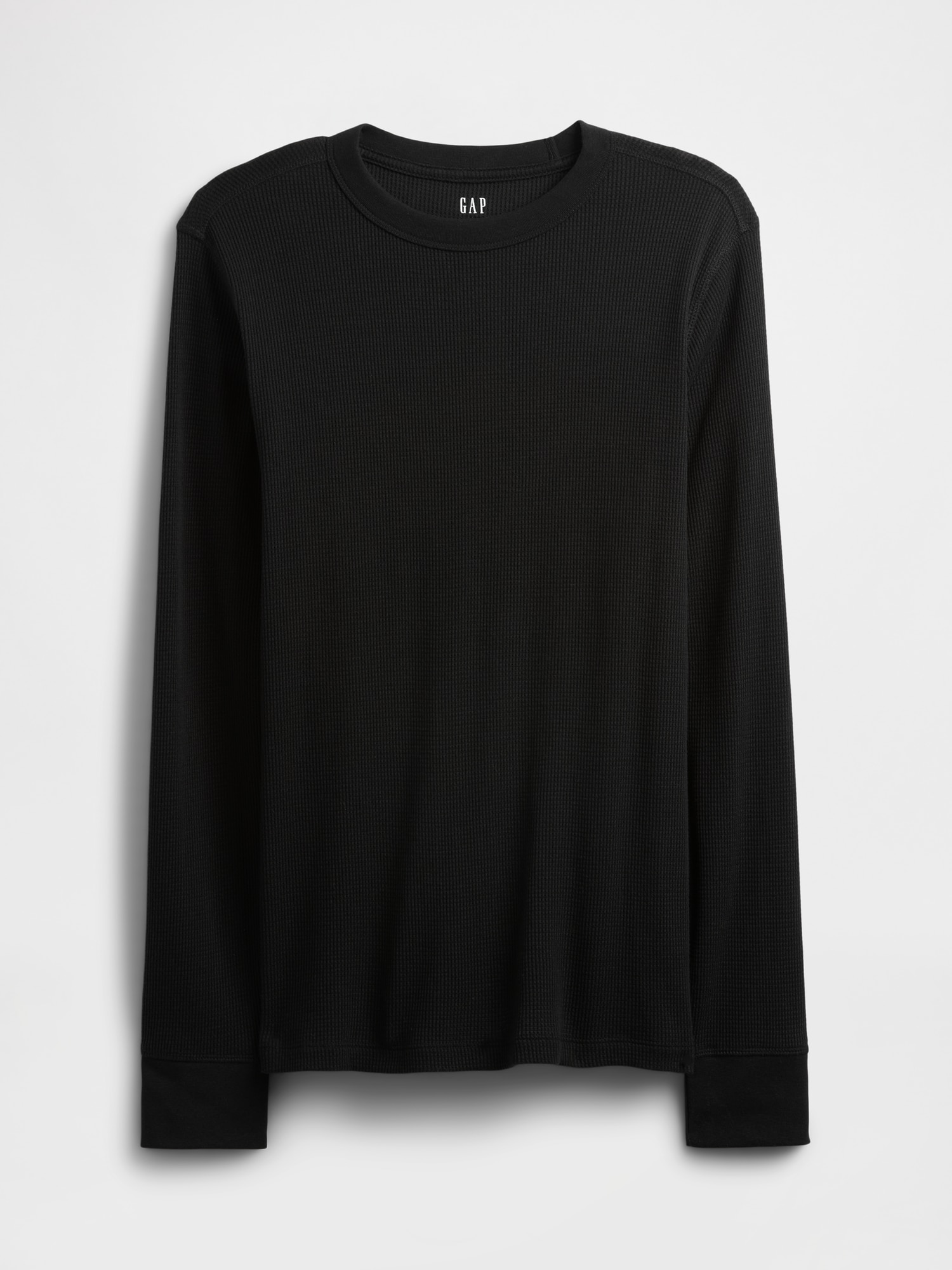 ワッフルニット クルーネックTシャツ-3