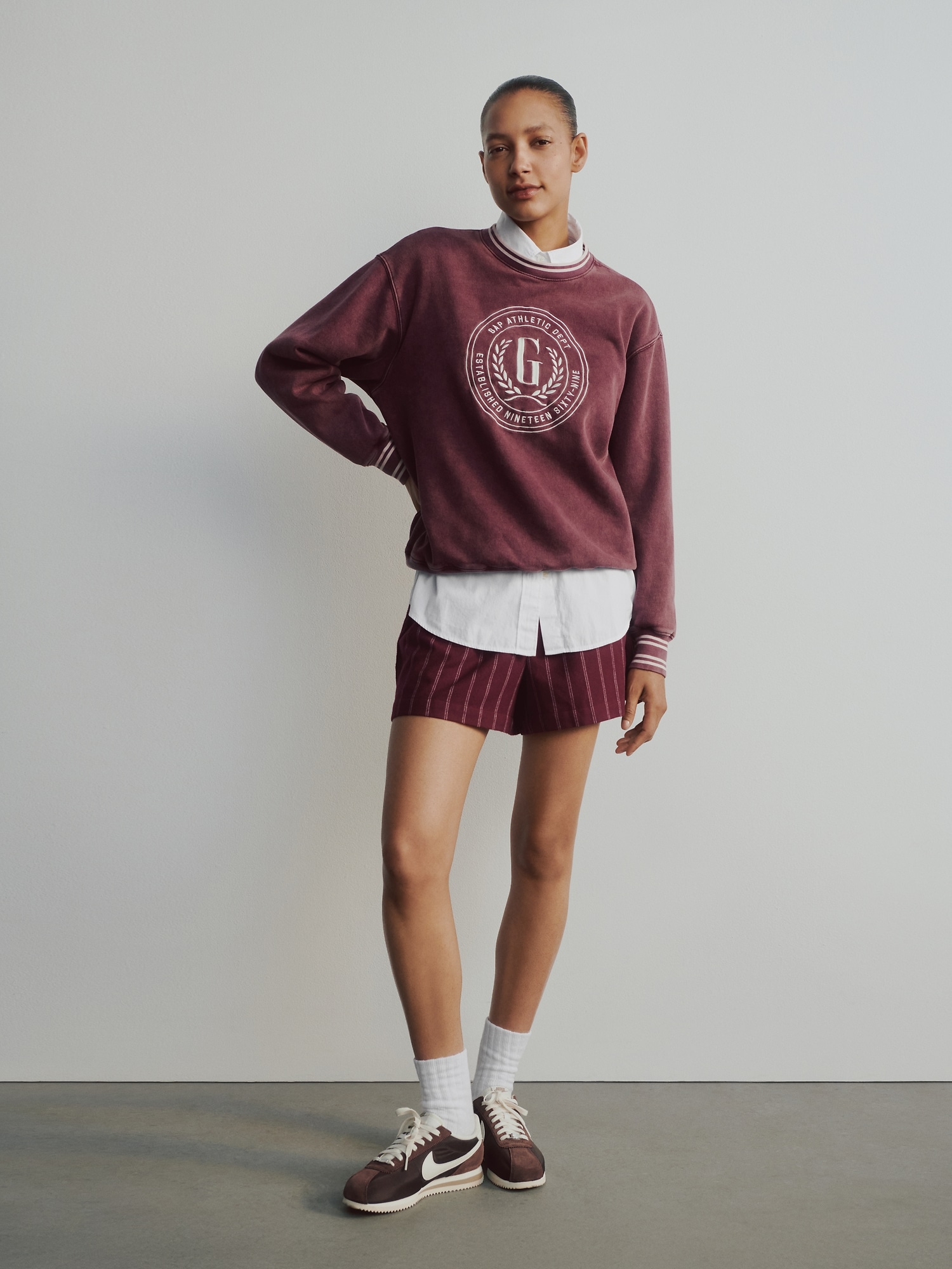 GAPロゴ フランネル ボクサーショートパンツ-6