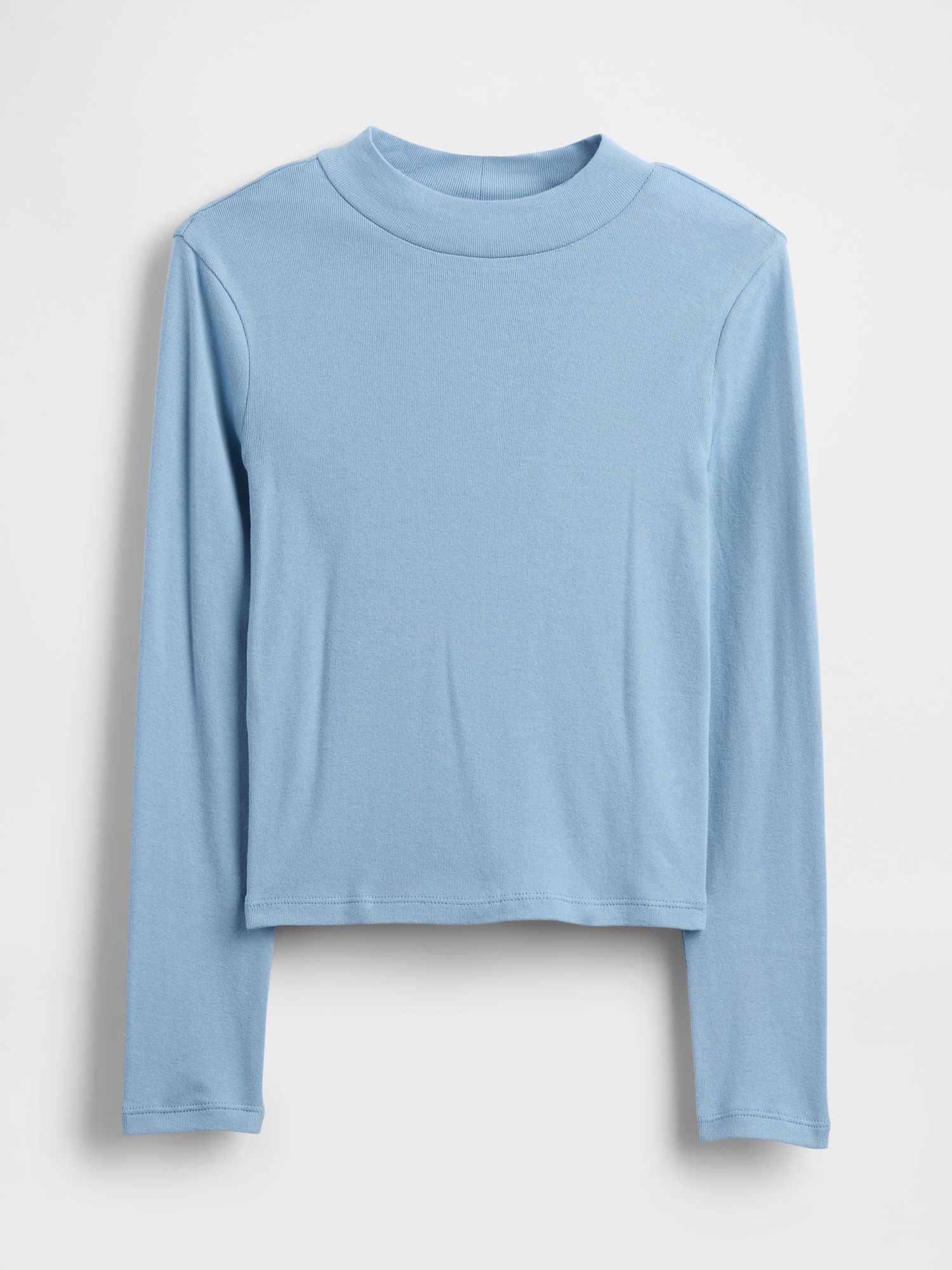 リブ モックネック Tシャツ (キッズ)-1