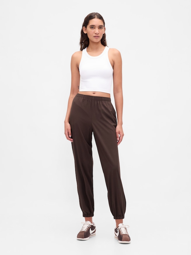 GapFit Tech ハイライズ ジップヘムジョガー-0