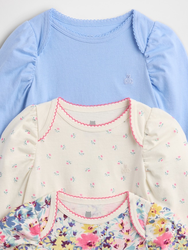 はじめてのお気に入り オーガニックコットン ボディスーツ 3枚セット (ベビー)-2