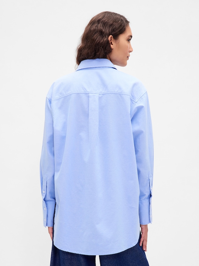 オーガニックコットン オックスフォード ビッグシャツ-2