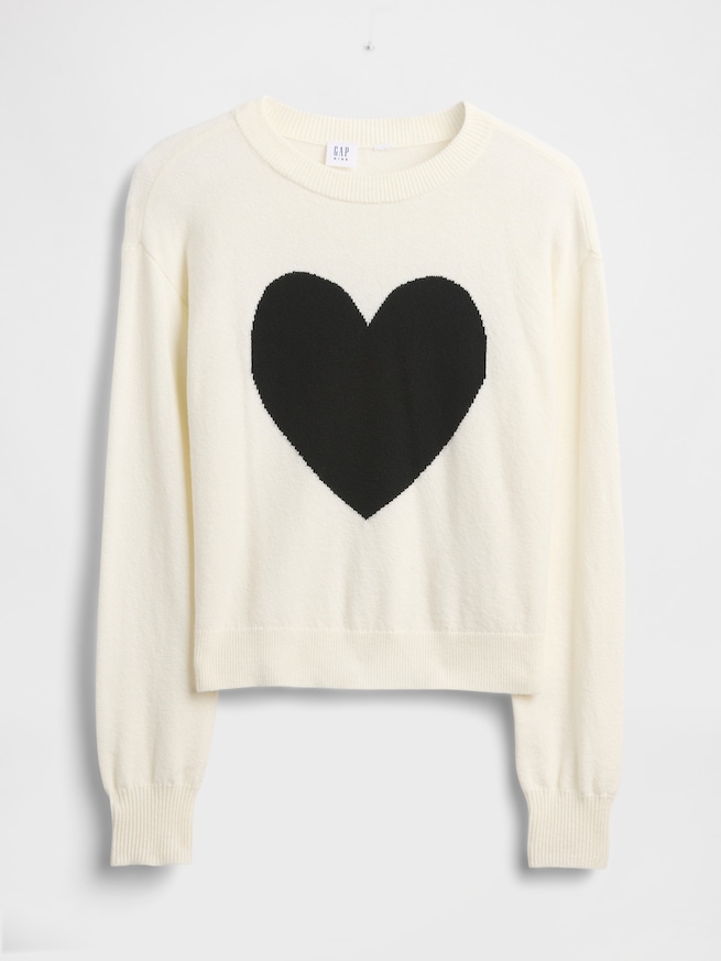 CashSoft カシミヤタッチ インターシャ クルーネックセーター-1