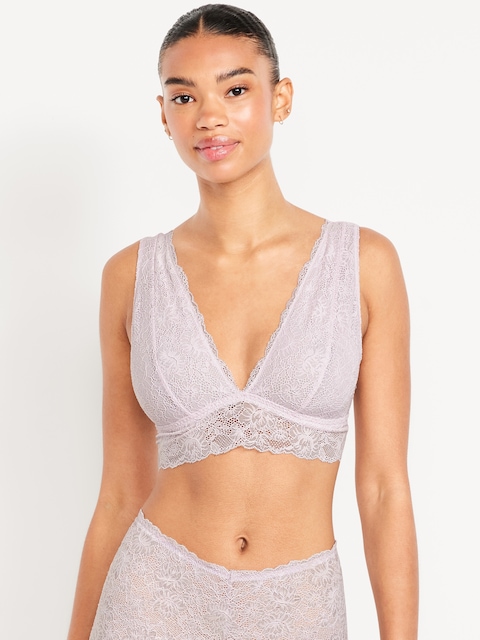 V-Neck Lace Bralette